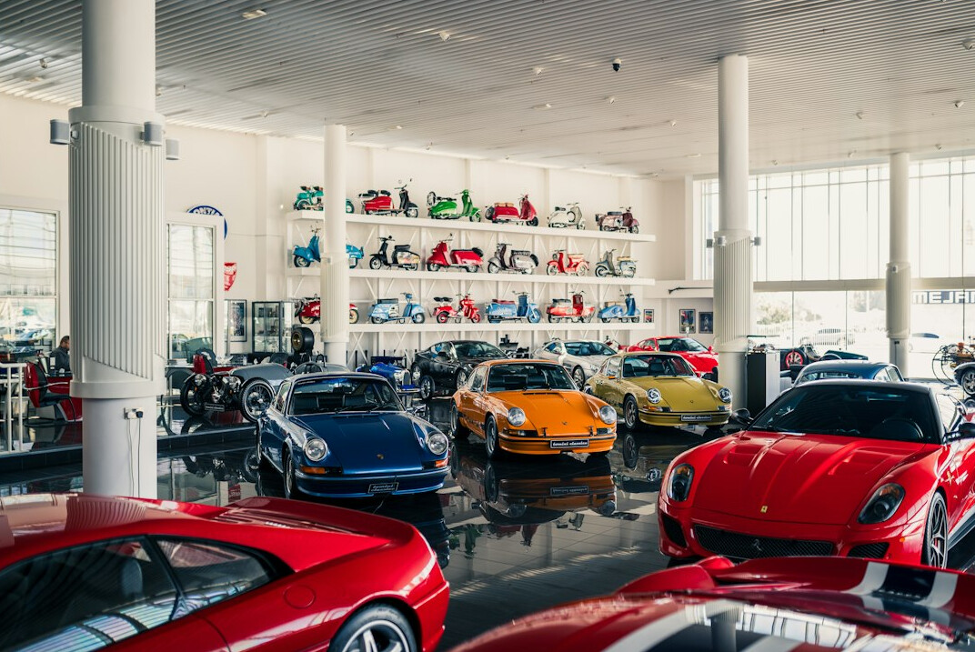 high end car showroom