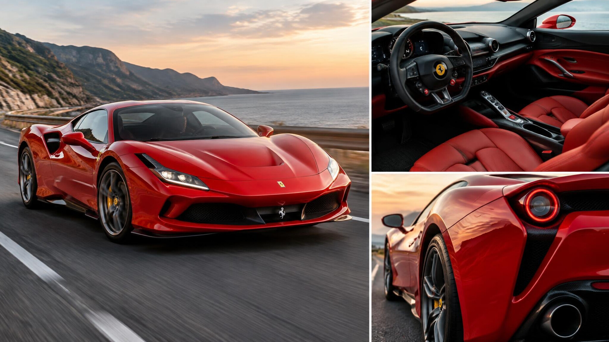 luxury sports car on road