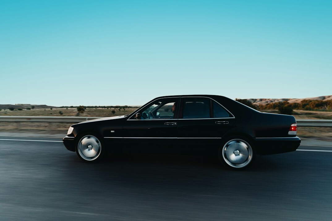 luxury car on highway
