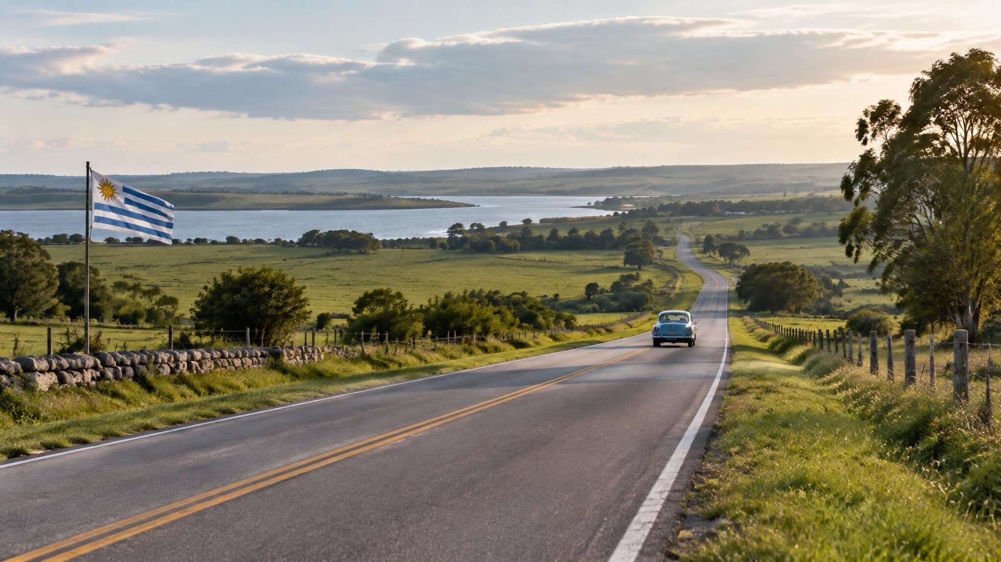Road trip through scenic countryside