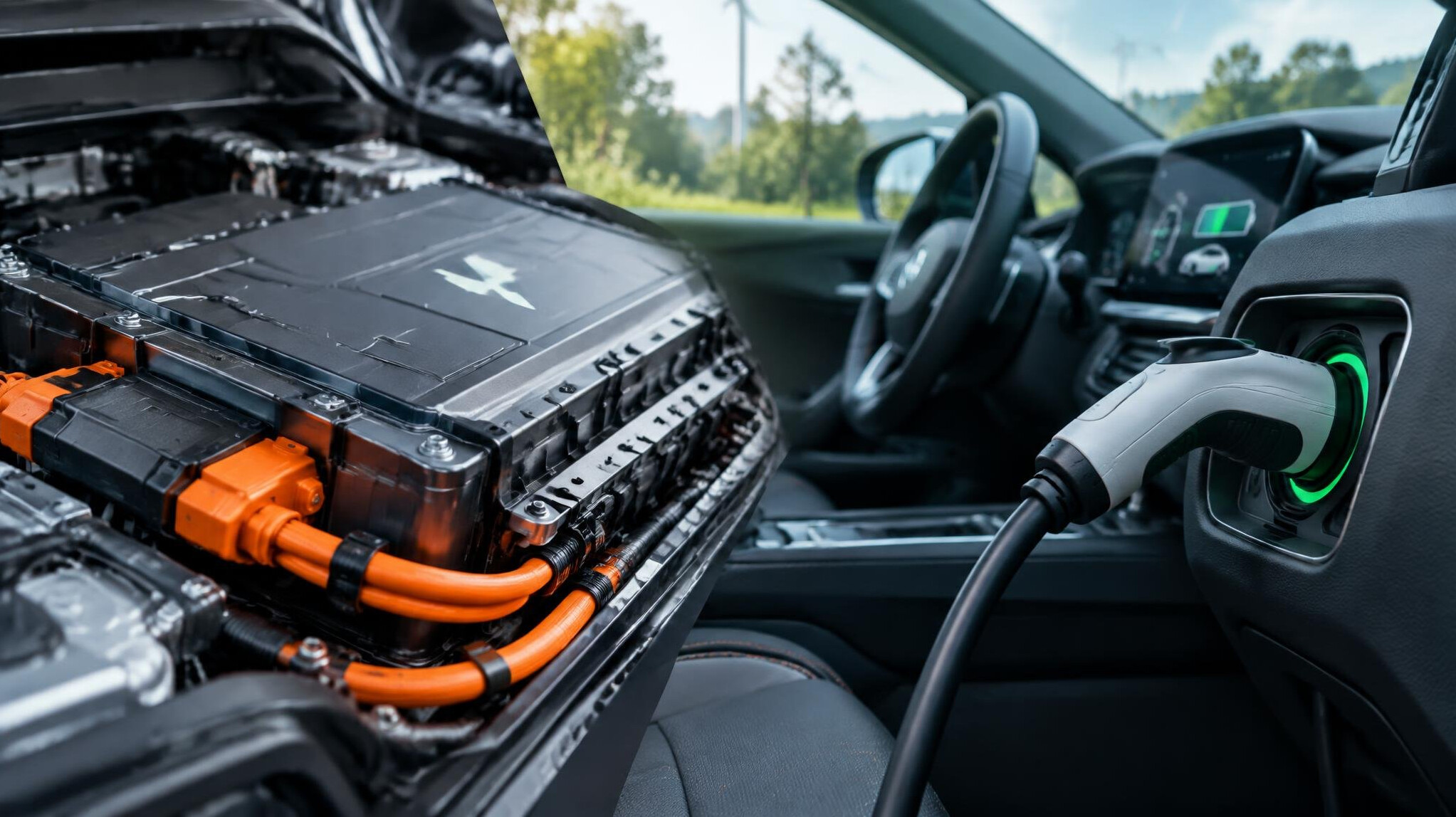 car battery close up