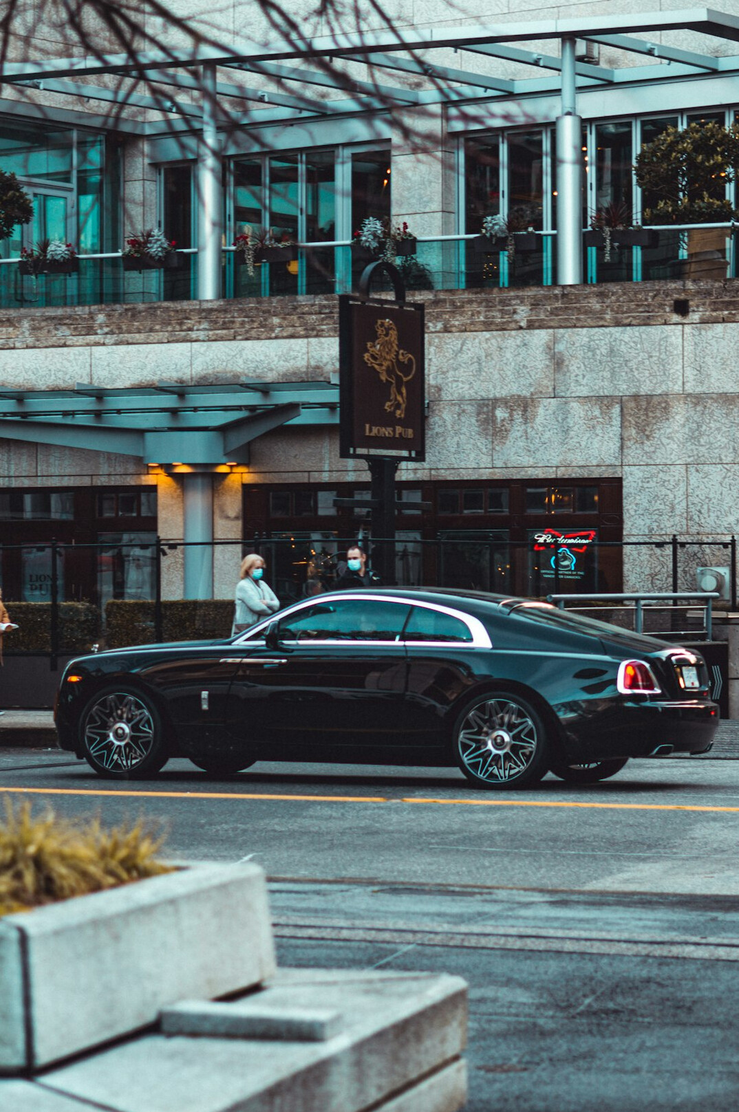 luxury sports car on road