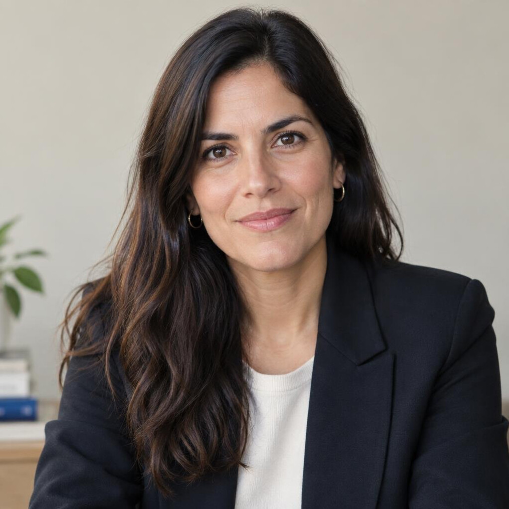 Portrait of a Latina woman editor smiling