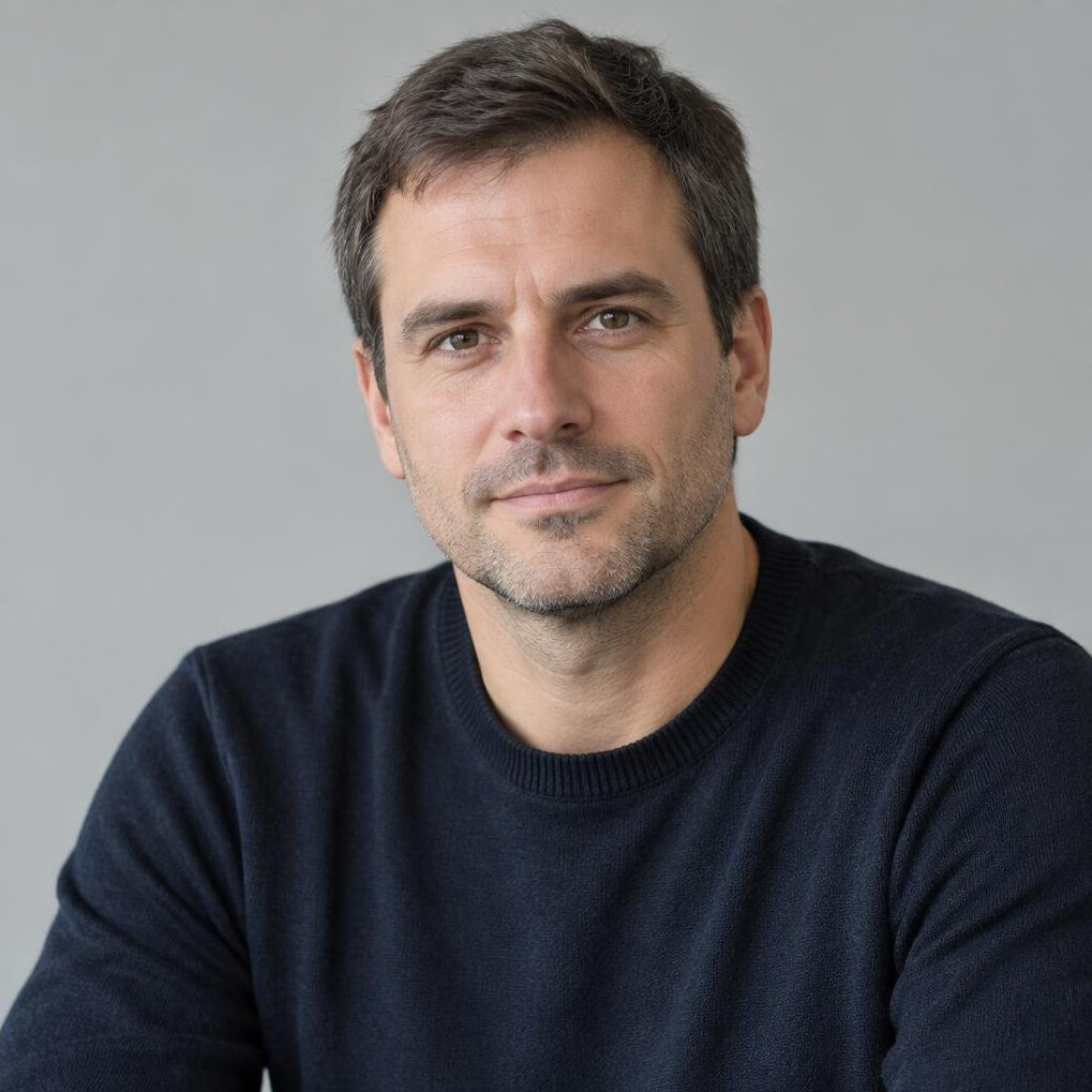 Portrait of a man engineer with a calm expression